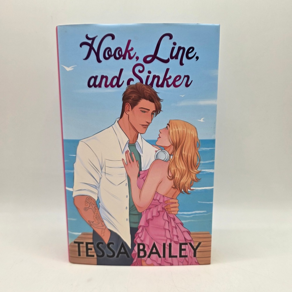 Tessa Bailey Hook Line and Sinker FairyLoot Exclusive Signed Sprayed Edges Book